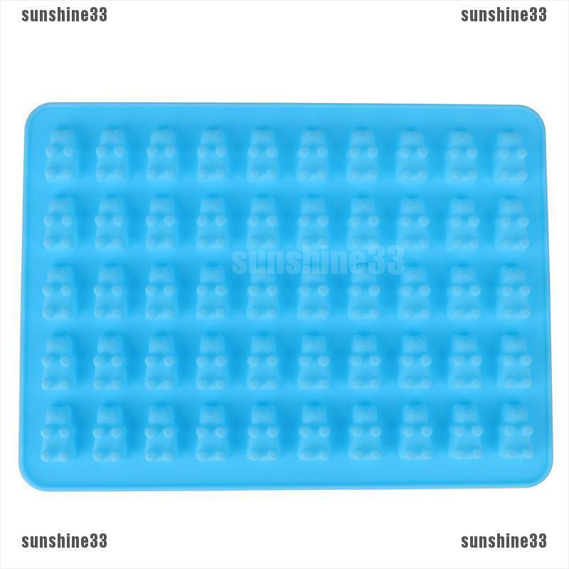 Khuôn Silicone Tạo Hình Làm Bánh Kẹo Hình Gấu Gummy 53 Ngăn