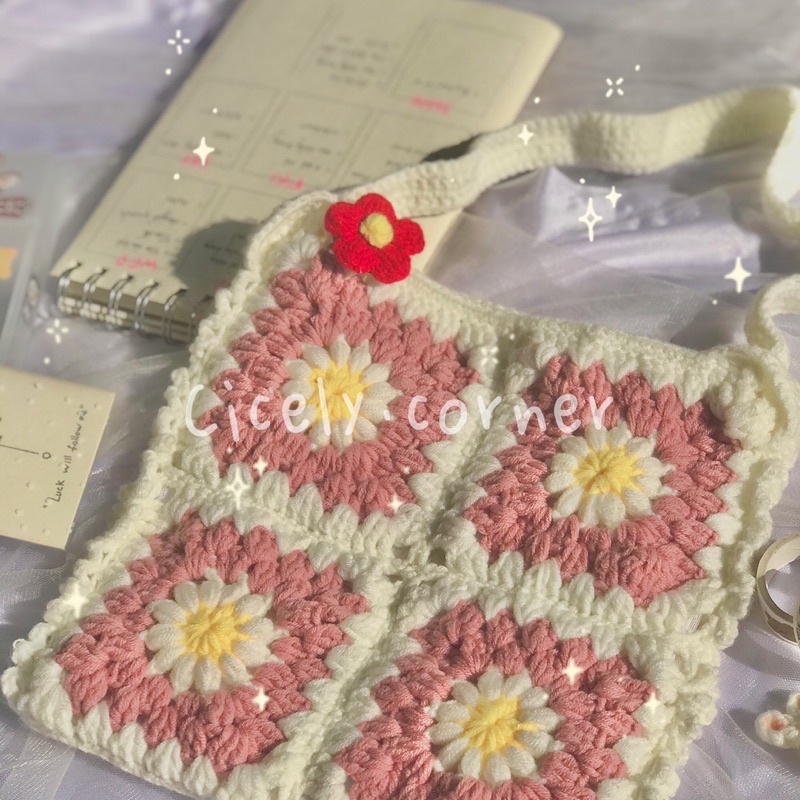 Túi len đan handmade