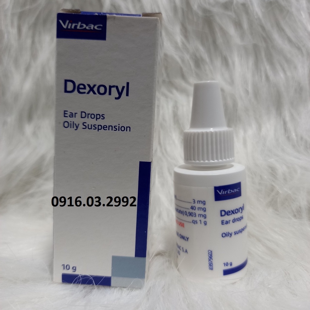 Nhỏ tai chó mèo Dexoryl nấm tai viêm tai, rận tai chó mèo