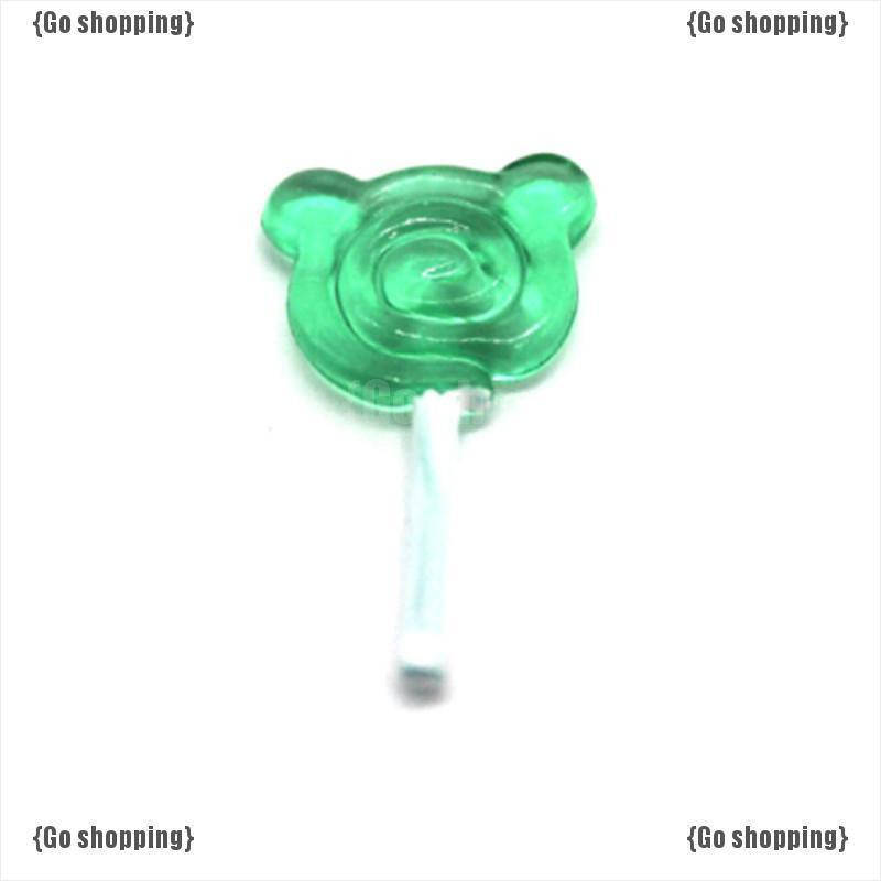 {Go shoppping}Set 5 mô hình kẹo mút mini bằng nhựa dùng để trang trí