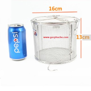 36 - lồng nấu phở inox, bền đẹp, không rỉ sét - 16x13cm