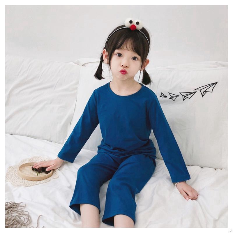 Bộ Đồ Ngủ Pijama Dài Tay Họa Tiết Đáng Yêu Cho Bé