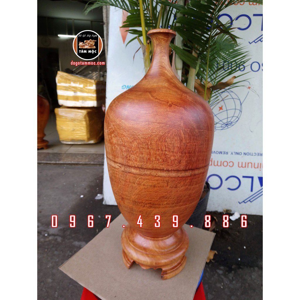 Bình hút tài lộc bằng gỗ hương Việt - PQ244