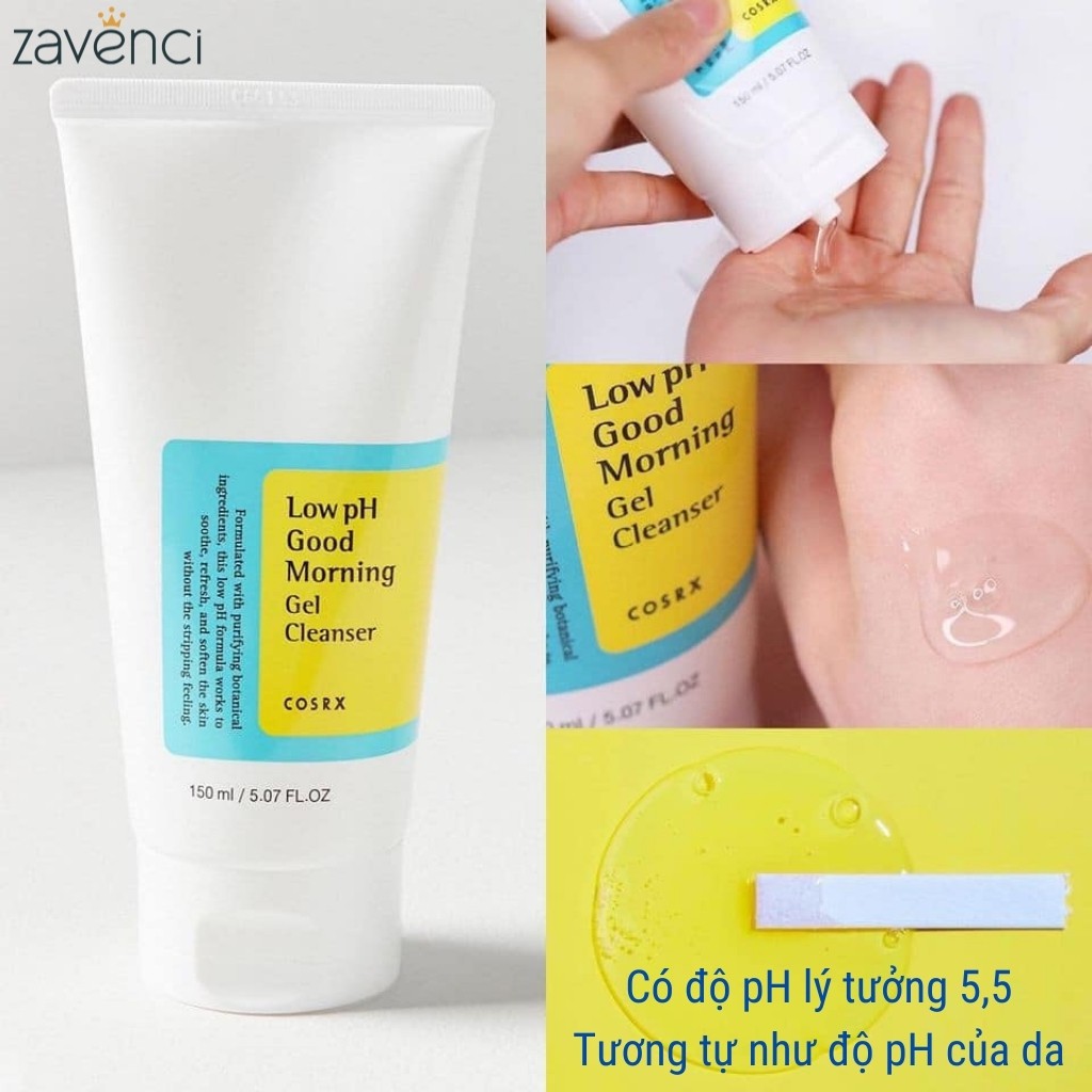 Sữa rửa mặt Cosrx Low pH Good Morning Gel Cleanser cho da dầu mụn 150ml - ZAVENCI Official | BigBuy360 - bigbuy360.vn
