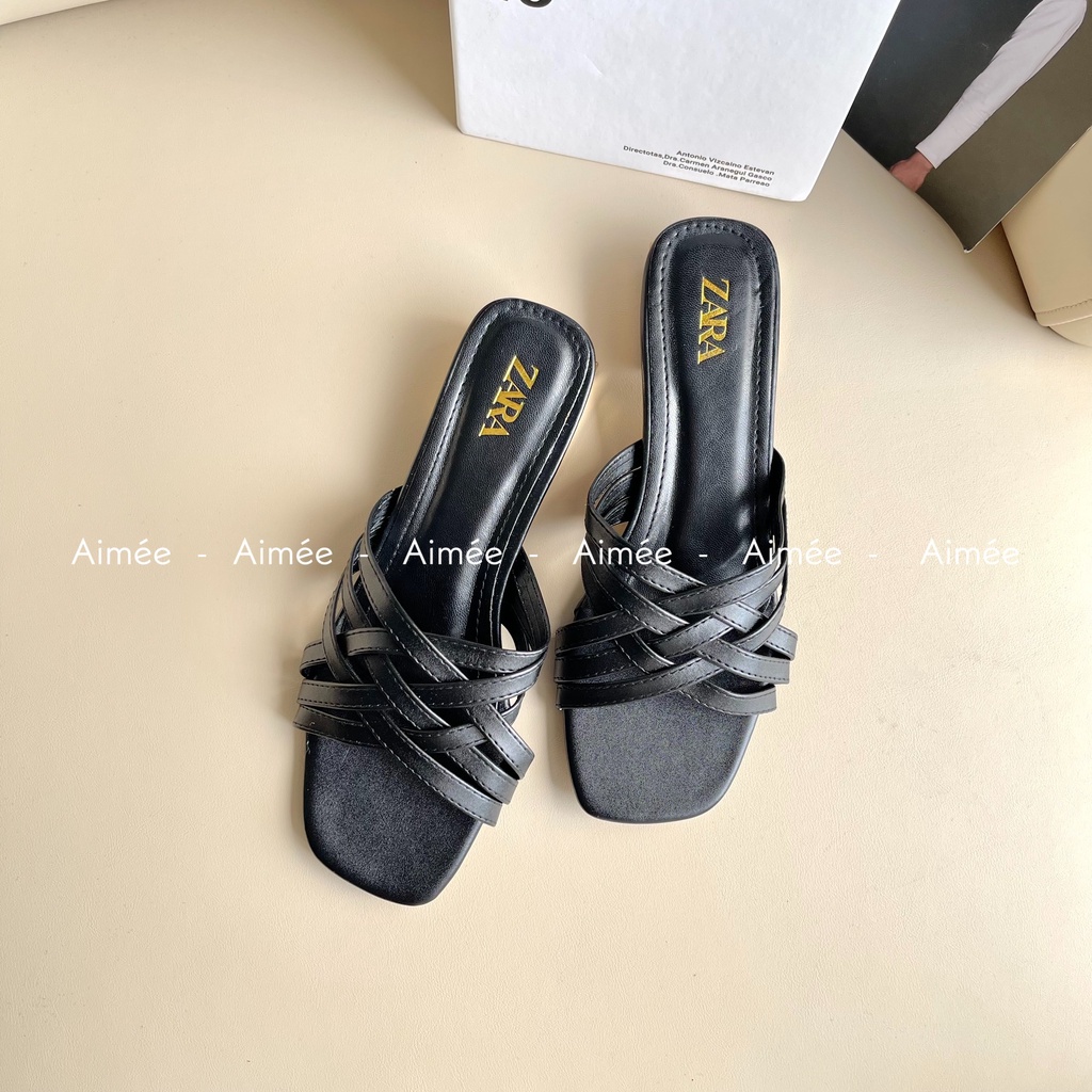 Dép Đan Dây Chéo Đế Phối Đồng Cao 3 Phân Lên Chân Sang Chảnh Nhẹ Nhàng