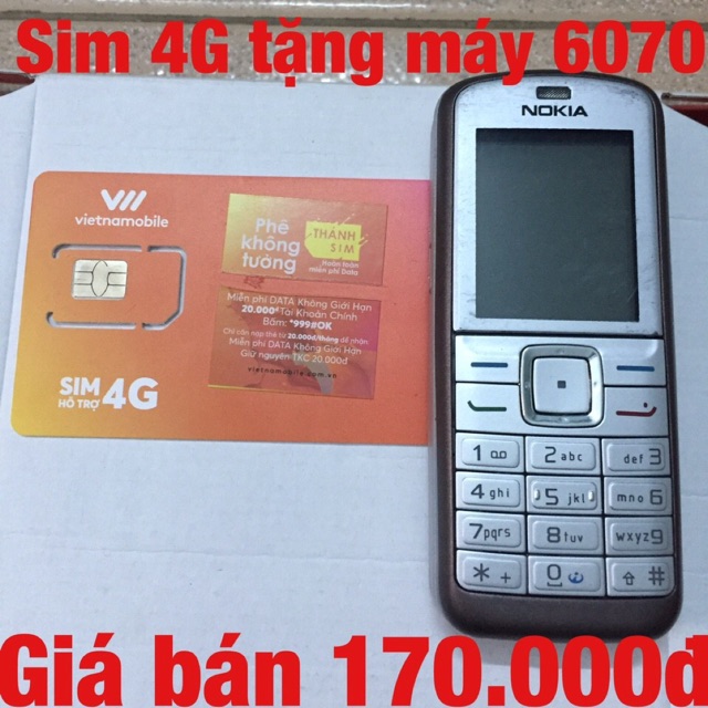 Sim 4G vietnamobile tặng 6070