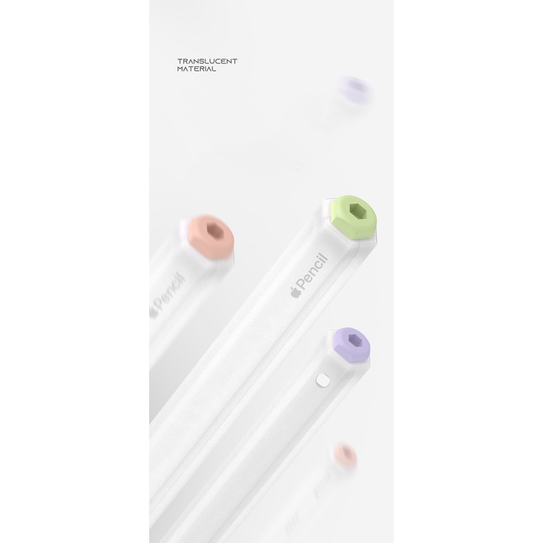 Bao Silicon Color Trong Suốt bảo vệ cho bút Apple Pencil 2.