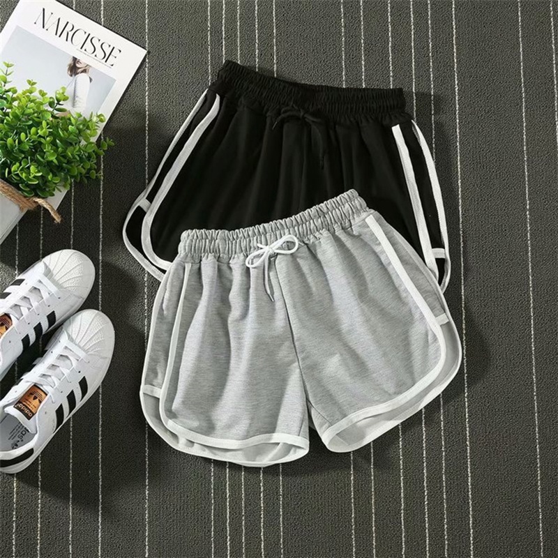 Quần ngắn thể thao IELGY màu sắc tương phản thời trang bãi biển thoải mái dành cho nữ