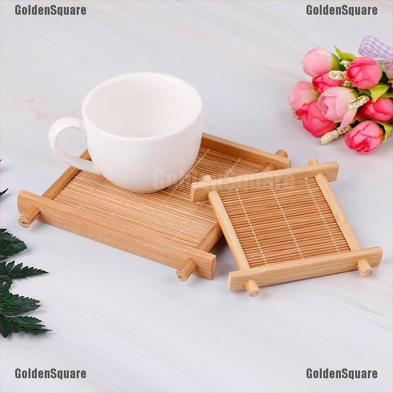 Đế lót ly trà bằng tre trang trí nhà bếp