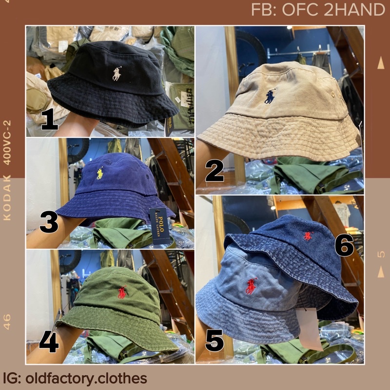 NEW - MŨ BUCKET HÀNG HIỆU HÃNG POLO RA.L. PH LA.U R.EN CỰC ĐẸP VINTAGE RETRO