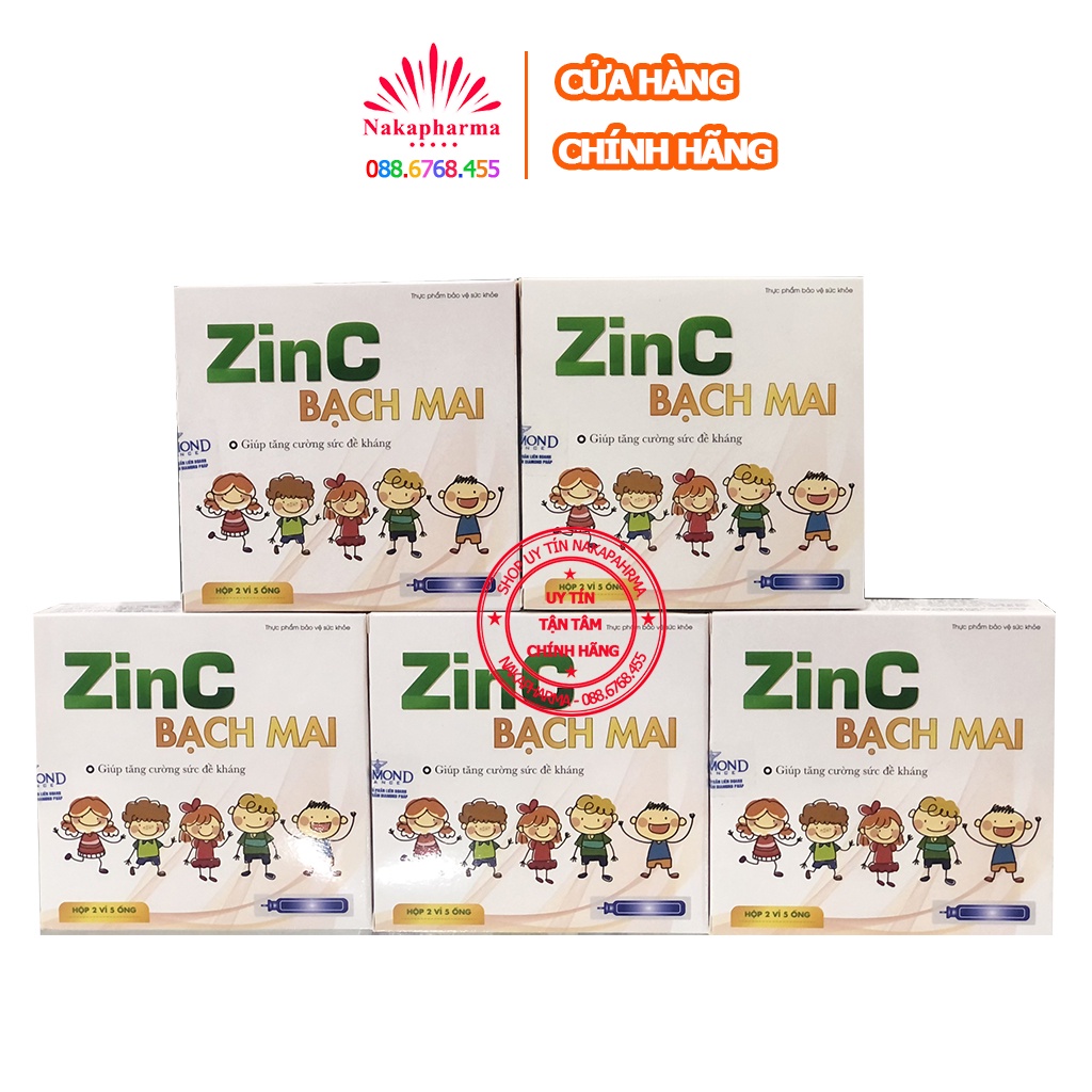 [KÈM QUÀ] ZinC Bạch Mai – Giúp bổ sung vitamin C và kẽm, tăng sức đề kháng, ngừa ốm vặt, thấp còi ở trẻ