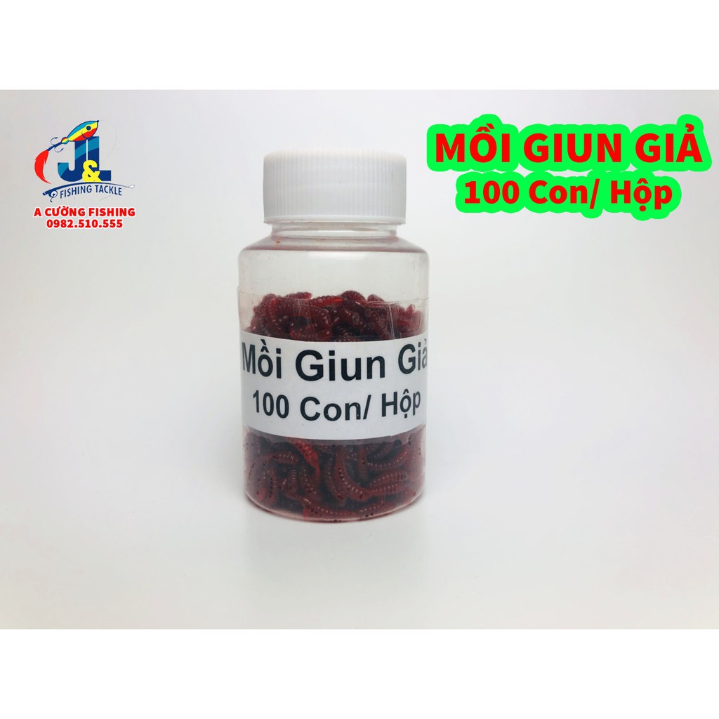 ( khuyến mại ) mồi giun giả 3D câu cá siêu nhậy có mùi tanh 1 lọ 60 con- A Cường Fishing ( đại hạ giá )