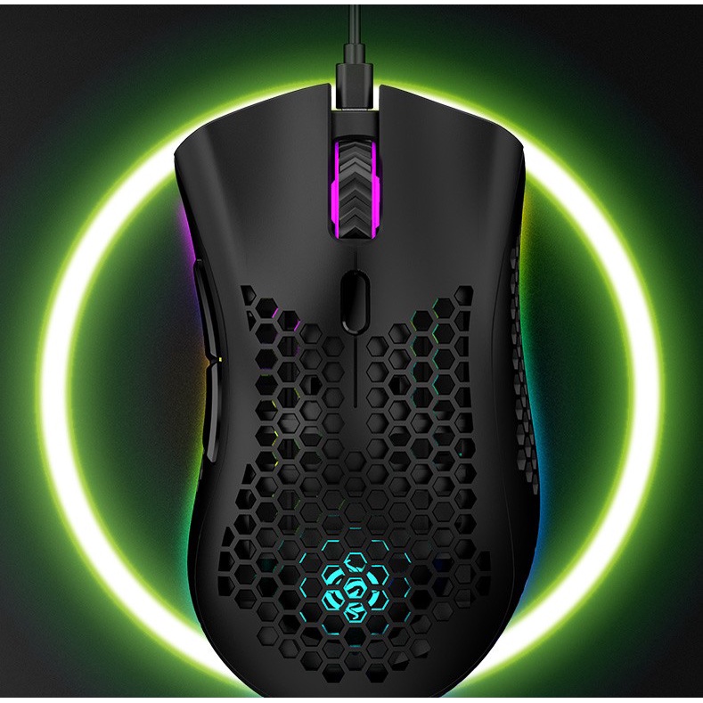 Chuột Gaming Không Dây Cao Cấp BM600 Thiết Kế Hầm Hố Có Đèn LED Phát Sáng Nhiều Màu Ấn Tượng