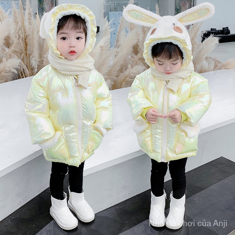 Girls Light Down Cotton Clothes 2020New Winter Clothes Baby Girls Thick Cotton Children Warm Cotton Jacket