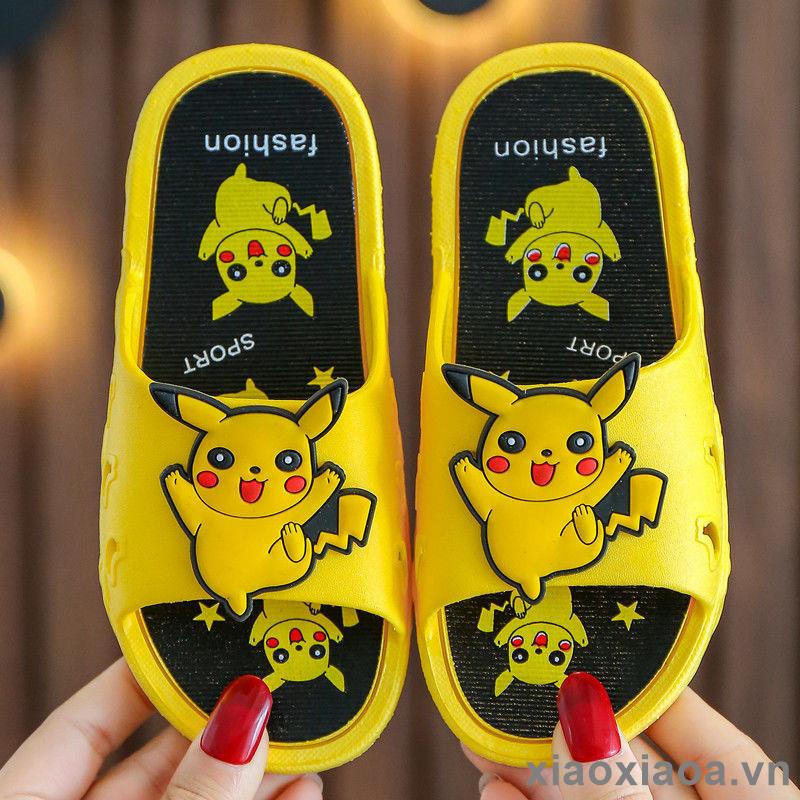 Dép Đi Trong Nhà Chống Trượt Hình Pikachu Dễ Thương Cho Bé