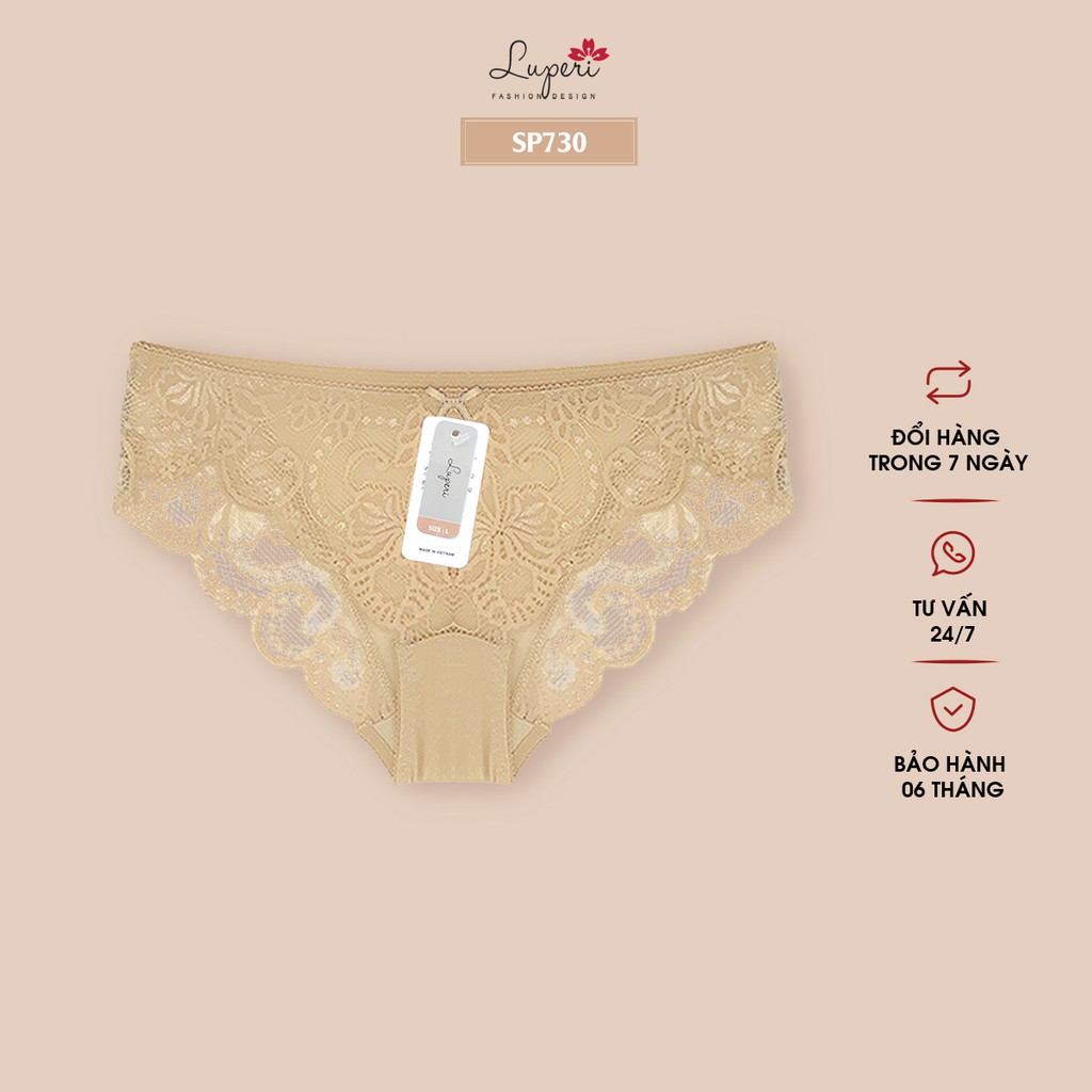 Quần Lót Nữ Ren Cạp Vừa Luperi Dáng Bikini Mềm Mịn Co Giãn Không Lằn Mông Kháng Khuẩn Khử Mùi Tốt SP730 | BigBuy360 - bigbuy360.vn