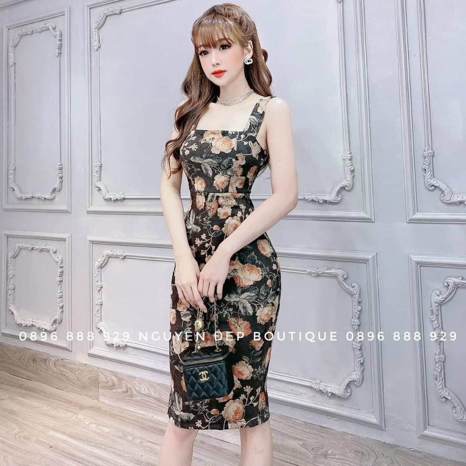 Váy đầm nữ body hai dây cúp ngực (có mút) kiểu dáng xinh trẻ gợi cảm HT11
