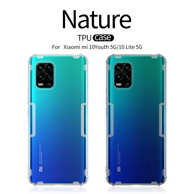 Ốp điện thoại NILLKIN bằng silicone mềm trong suốt cho Xiaomi Mi 10 Lite / Mi 10 Youth 5G