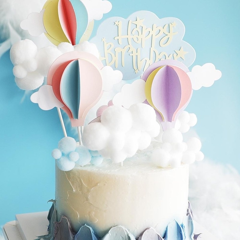 Bong Bóng Hình Đám Mây 3D Dễ Thương Trang Trí Bánh Kem