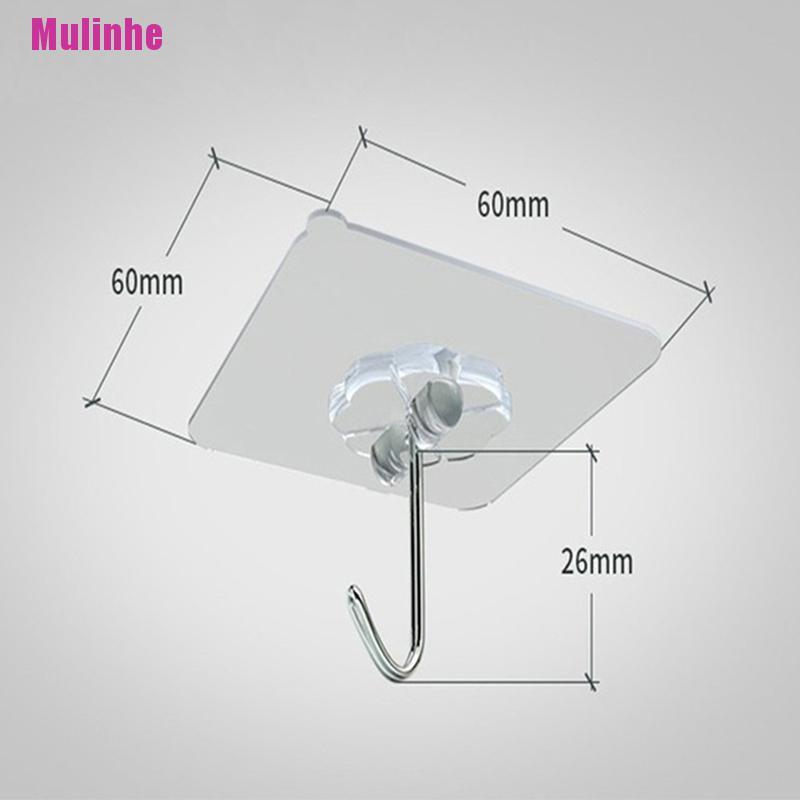 Móc Treo Đồ Dán Tường Bằng Kim Loại Trong Suốt Tiện Dụng
