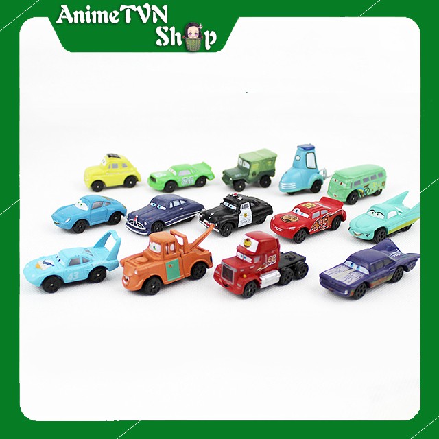 Set Combo 14 Mô hình Nhân vật xe đua trong phim Vương quốc xe hơi (Cars)