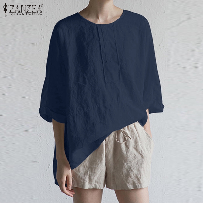 ZANZEA Áo Tay Lửng Dáng Rộng Thời Trang Quyến Rũ Dành Cho Nữ | BigBuy360 - bigbuy360.vn