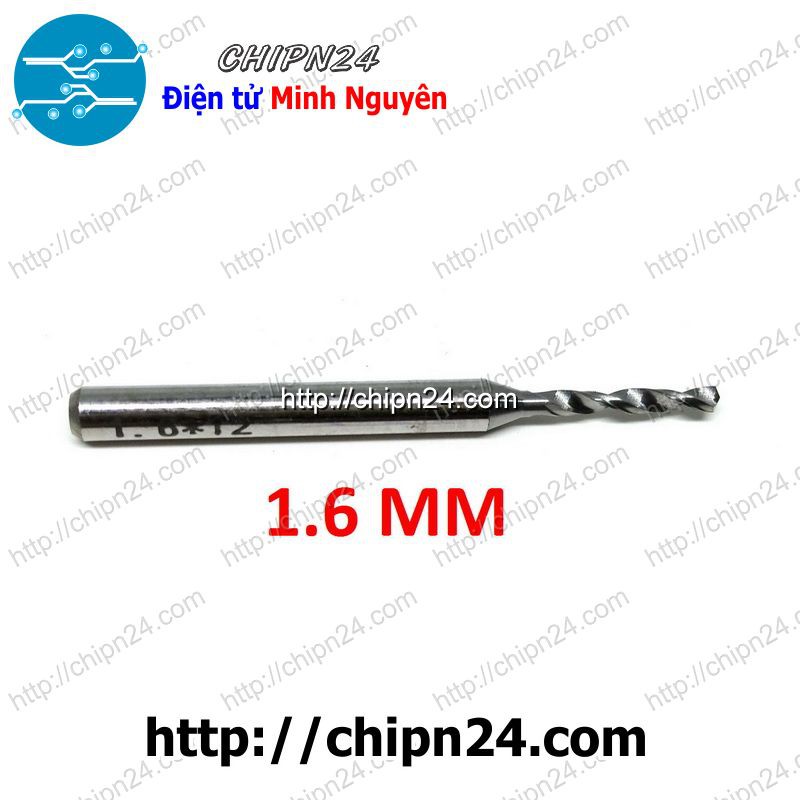 [1 CÂY] Mũi khoan mạch in CNC HỢP KIM 1.6mm (Mạch điện tử, PCB)