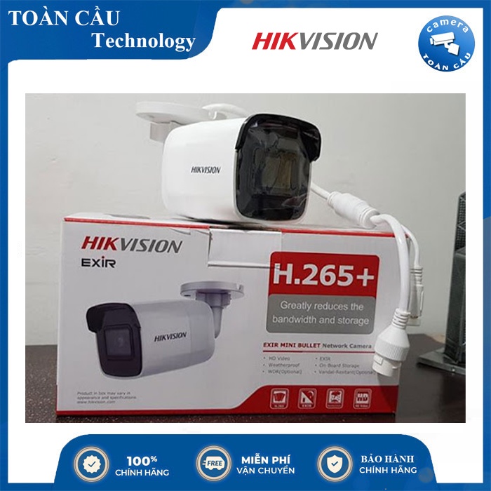 [100% CHÍNH HÃNG] Camera IP 2MP Hikvision DS-2CD2021G1-I H.265+ - Camera ngoài trời