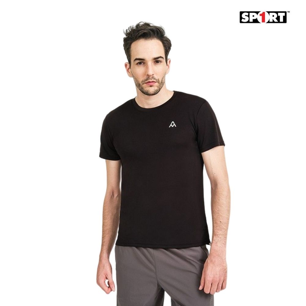 Áo Thun Thể Thao Nam AM MT052 Cổ Tròn Chất Liệu Cotton Co Giãn Thấm Hút Mồ Hôi Không Bai Không Xù  Sport1