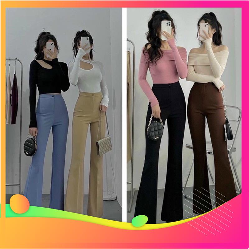 Quần ống loe dáng dài mẫu mới hot hit 2022 msp34608