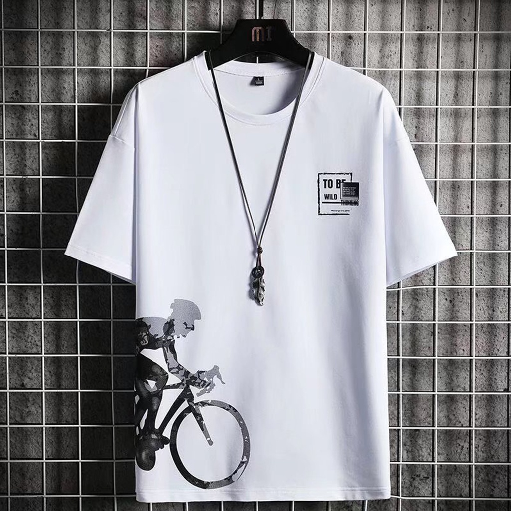 Đồ bộ nam hè thời trang BYBIKE nguyên set đồ nam mặc nhà áo in hình đạp xe kèm quần short mẫu BB01