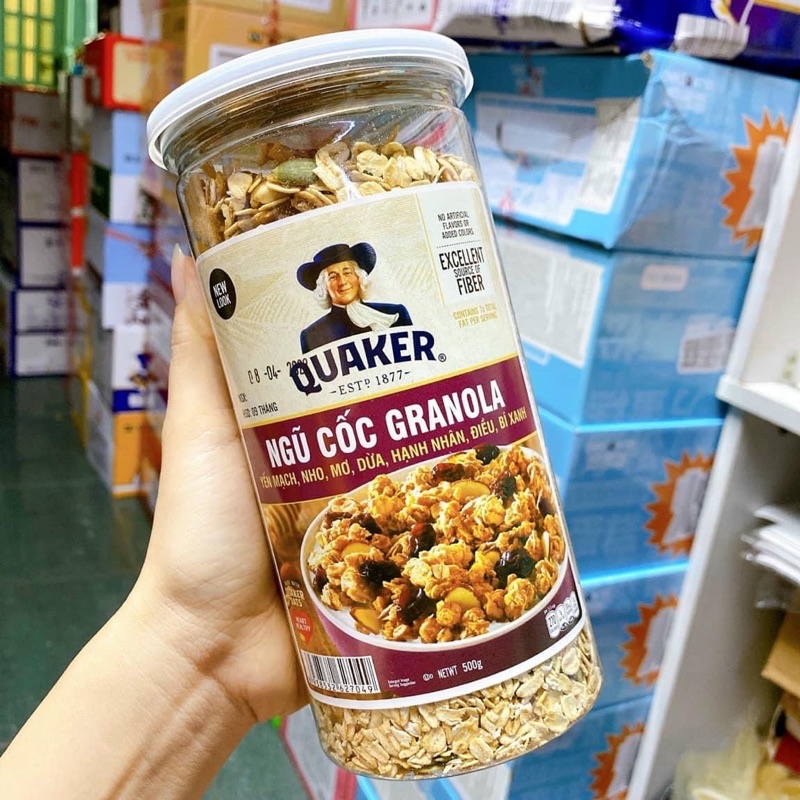 NGŨ CỐC GRANOLA HŨ PET 500Gr Chuẩn Hàng Công Ty