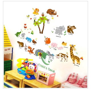 Decal dán tường (Tên động vật bằng tiếng anh)