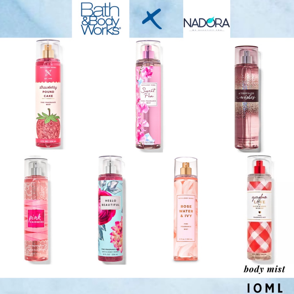ĐỦ MÙI Xịt Thơm Toàn Thân Bath And Body Works Body Mist