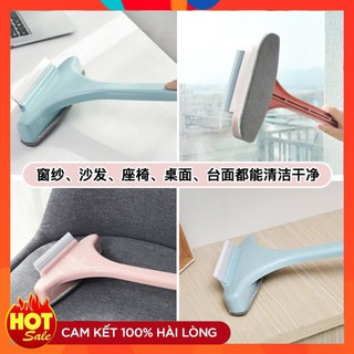 Cây Lau Kính Cầm Tay Đa Năng 2 Mặt Có Chổi Gạt