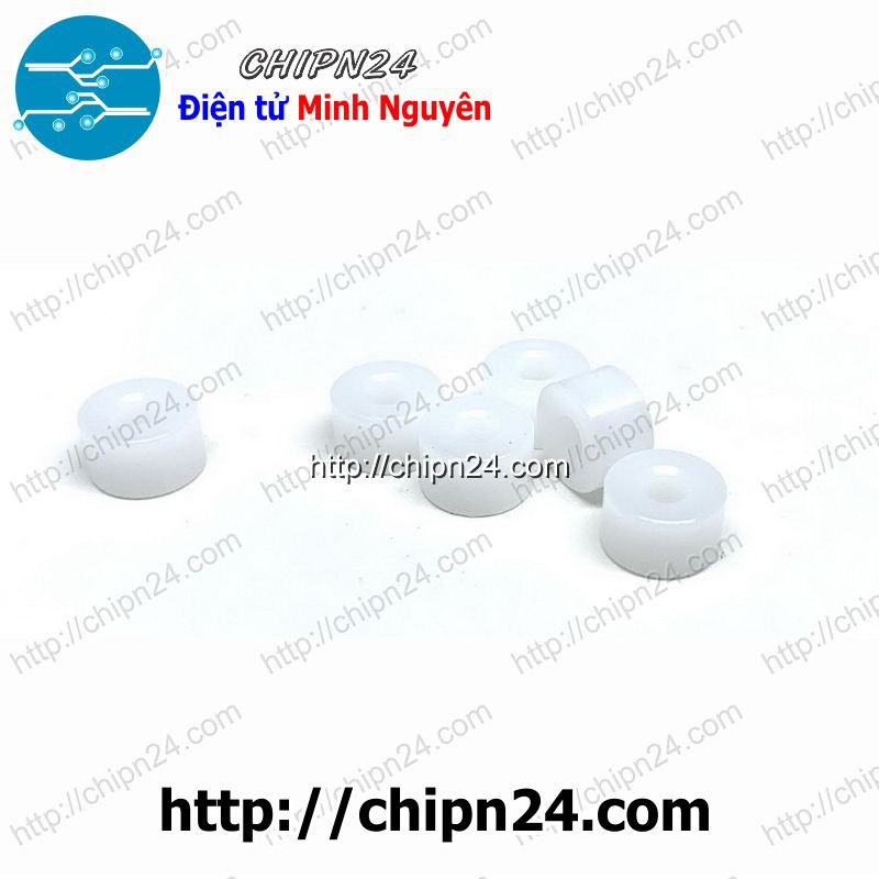 [10 CÁI] (F102) Vòng nhựa chặn mũi khoan CNC V7 Trắng