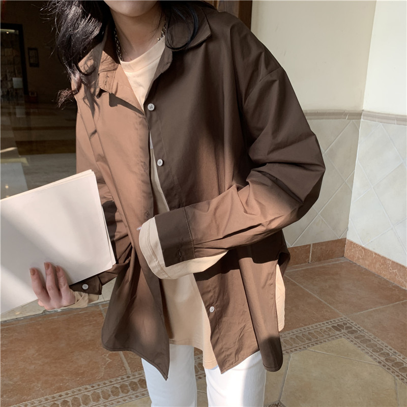 [ Mã 11FASHIONSALE1 giảm 10K đơn 50K ] Áo sơ mi tay dài dáng rộng phong cách thời trang hàn quốc | BigBuy360 - bigbuy360.vn