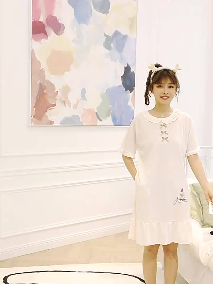 Váy ngủ nữ, váy mùa hè ngắn tay ngọt ngào và dễ thương Minxu shop VX | BigBuy360 - bigbuy360.vn