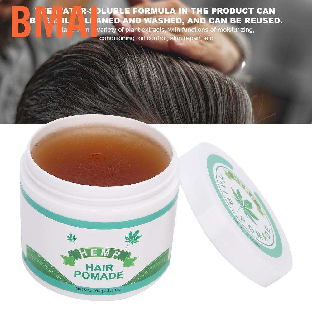 Bmai Hair Styling Wax  Strong Holding Modeling Pomade Hairstyle Cream Long‑Lasting Edge Control Gel or Men and Women 100g