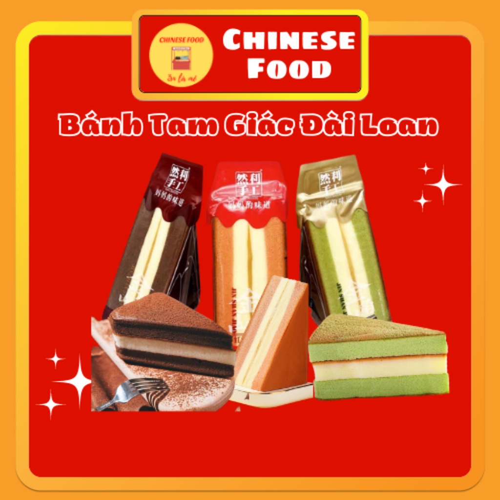 Bánh Bông Lan Tam Giác Socola Matcha Đài Loan Đồ Ăn Vặt