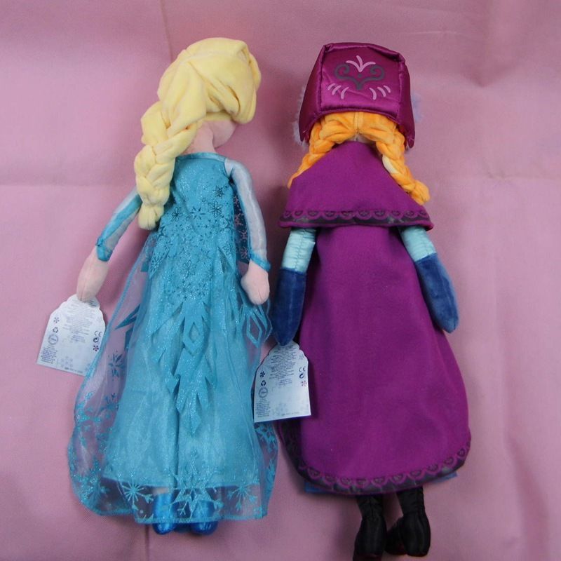 2 Búp Bê Nhồi Bông Hình Elsa Và Anna 40 / 50cm