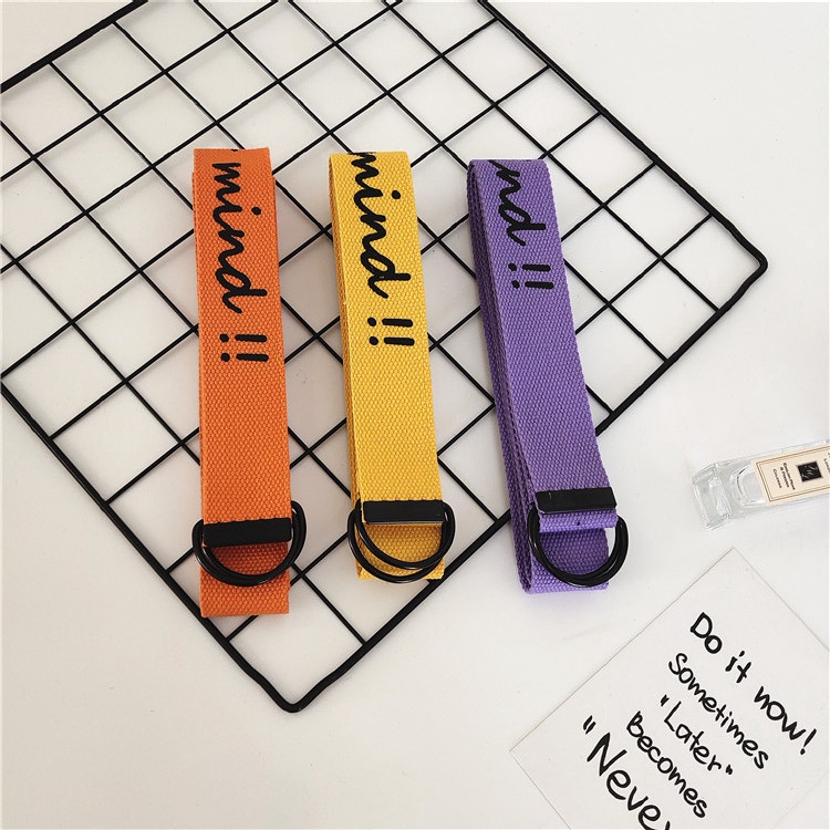 Dây thắt lưng vải canvas phong cách thời trang cho nữ