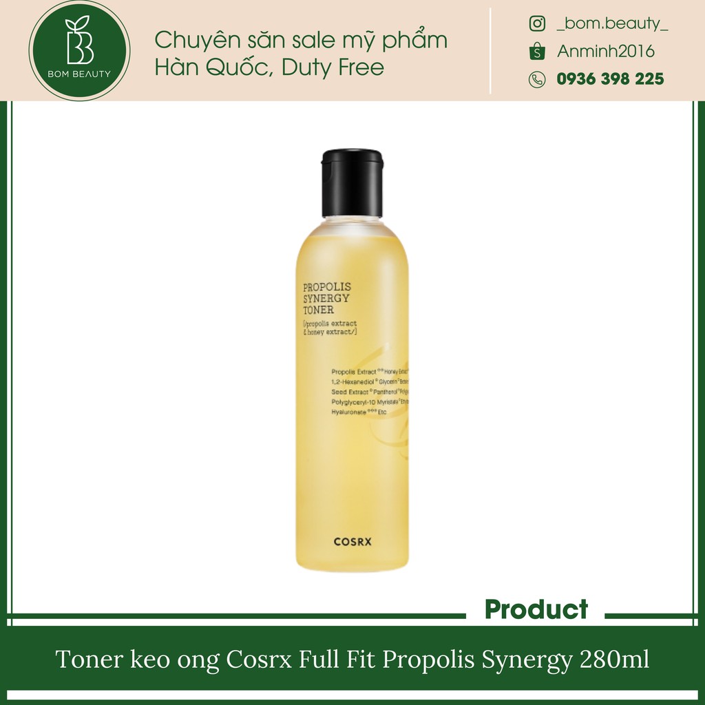 (#Cosrx) Nước hoa hồng Toner keo ong Cosrx Full Fit Propolis Synergy 280ml | BigBuy360 - bigbuy360.vn