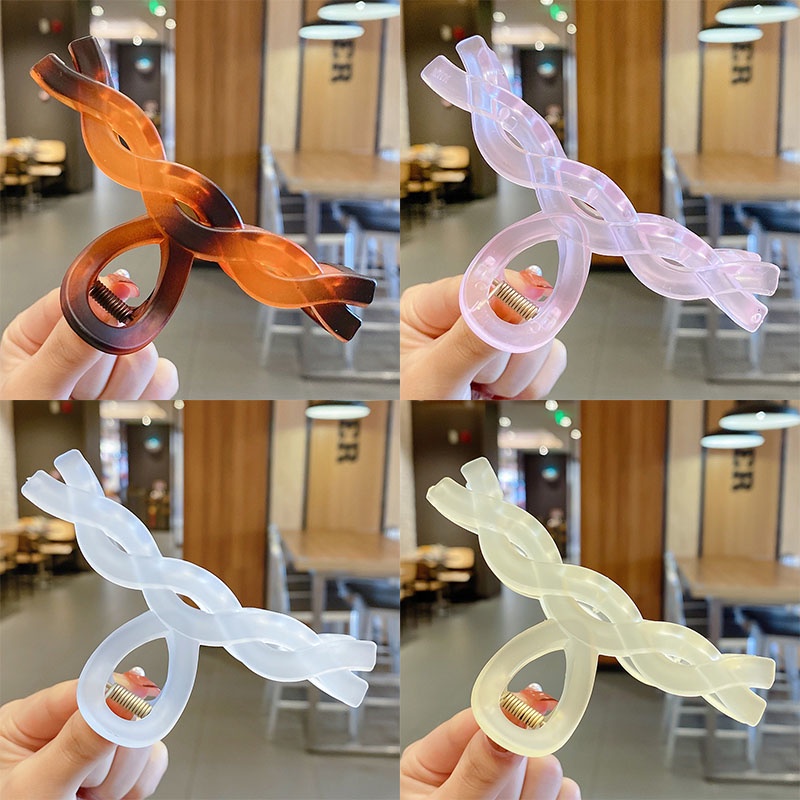 Kẹp tóc thiết kế hình vuông màu sắc đơn giản phong cách hàn quốc