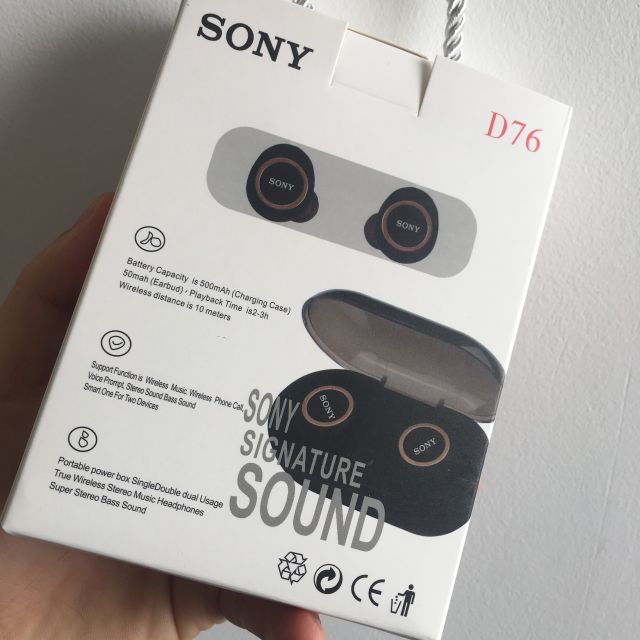 [Bán chạy nhất] Tai nghe Bluetooth Sony sport TWS-D76 Bass-treble rõ ràng - BH 12 tháng - Âm cực chất