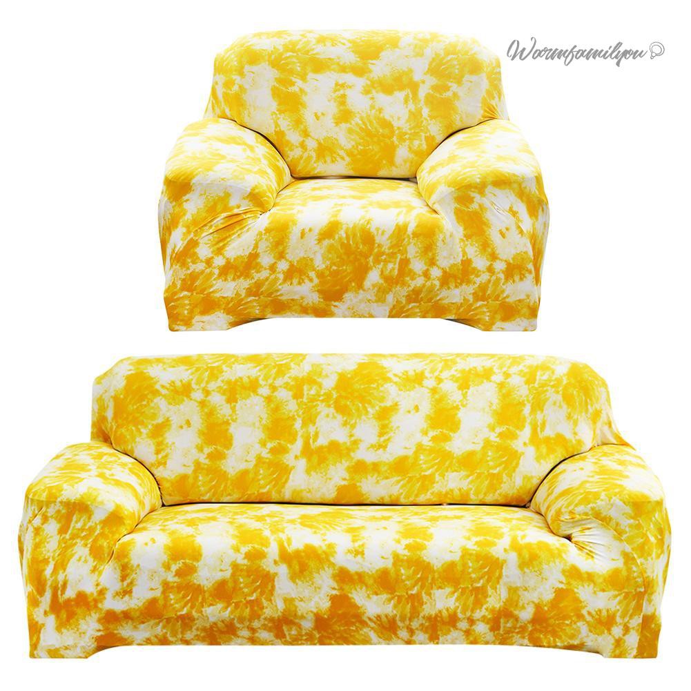 Vỏ Bọc Ghế Sofa Mỏng Co Giãn Màu Vàng Giữ Ấm Toàn Diện Chống Trượt