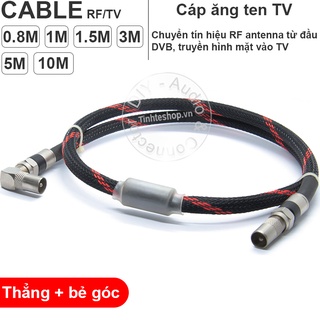 Cáp tín hiệu anten cho TV Đầu DVB T2 Truyền hình cáp 1 đầu thẳng 1 đầu vuông góc DIY 0.8M đến 5M