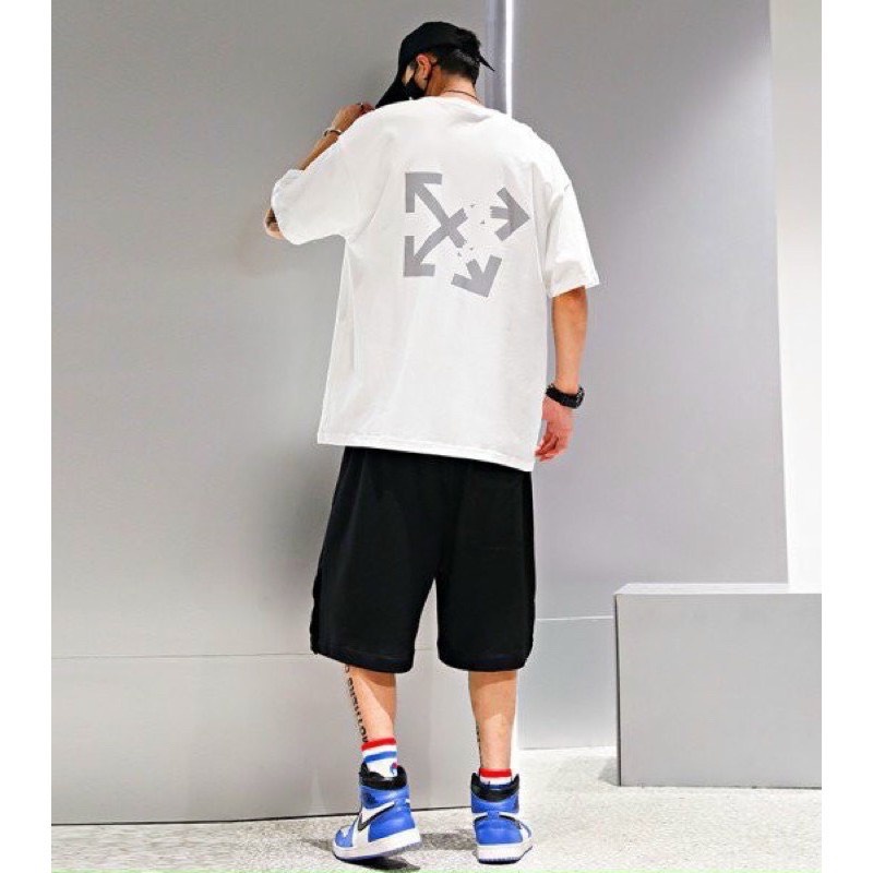 Áo phông Phản Quang OFF_White đen trắng [FREESHIP] áo dáng unisex hàng đủ size, áo thun nam nữ đẹp chất, chất cotton mềm | BigBuy360 - bigbuy360.vn