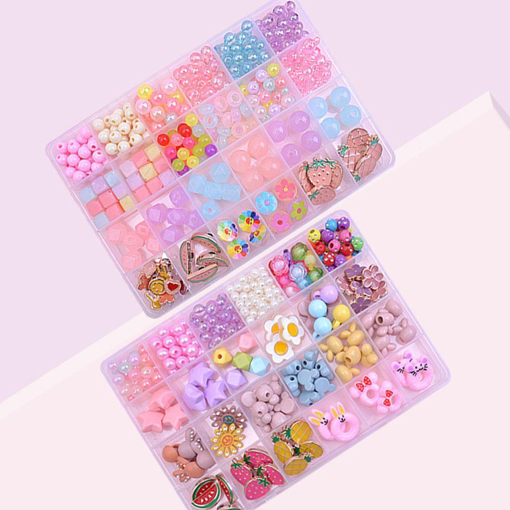 Goovanni Đồ Chơi Xỏ Hạt Nhiều Màu Sắc Làm Trang Sức Vòng Tay Dây Buộc Tóc Vòng Cổ Cho Bé Gái