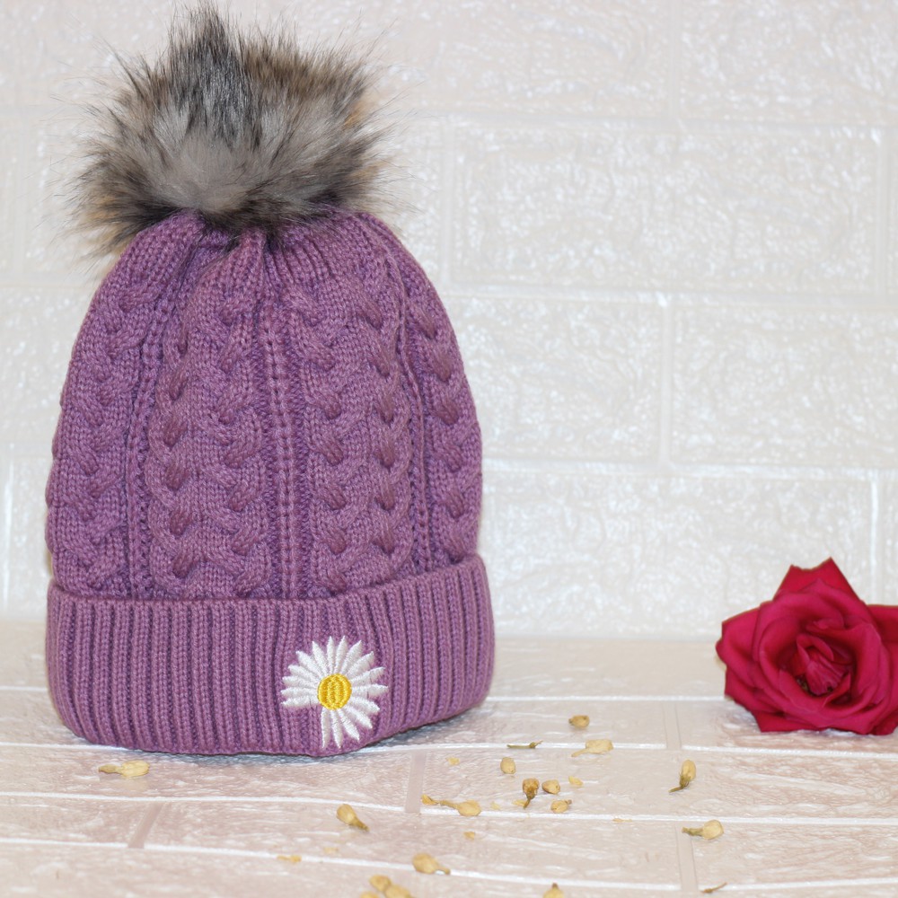 Mũ Len Beanie - Nón Len Quả Bông ( Bên Trong Lót Nỉ) F-MN1